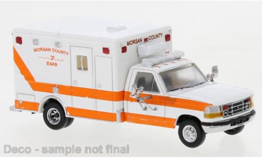 Diecast model cars Ford F-350 Pickup Horton Ambulance white/orange Morgan County 1997 1/87 PCX87