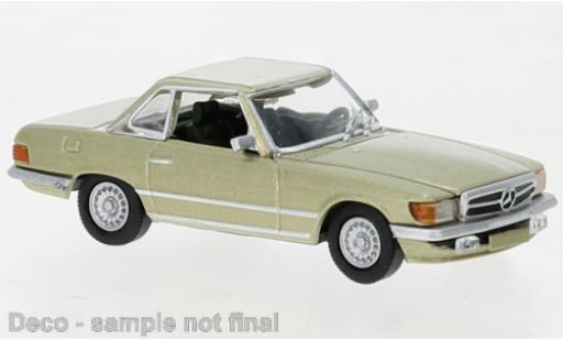 Diecast model cars Mercedes SL Base (R107) metallise la chaux 1971 1/87 PCX87