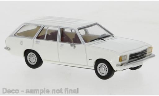 Diecast model cars Opel Rekord D Caravan white 1972 1/87 PCX87