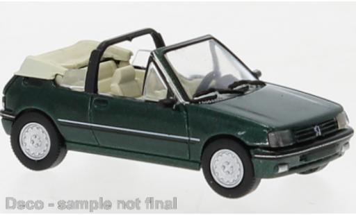 Diecast model cars Peugeot 205 CTI cabriolet metallise green 1986 1/87 PCX87