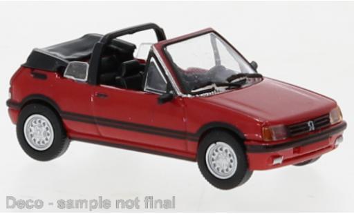 Diecast model cars Peugeot 205 CTI cabriolet red 1986 1/87 PCX87