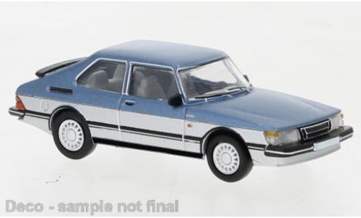 Diecast model cars Saab 900 Turbo metallise blue/grey 1986 1/87 PCX87