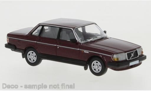 Diecast model cars Volvo 240 Base metallise red 1989 1/87 PCX87