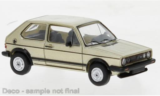 Diecast model cars Volkswagen Golf GTI I metallise beige 1980 1/87 PCX87