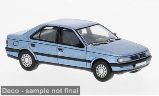 Diecast model cars Peugeot 405 Base blue 1987 1/87 PCX87