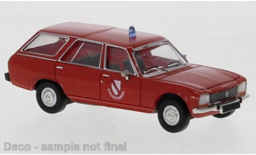 Diecast model cars Peugeot 504 Break Estate red Fire brigade (F) 1978 1/87 PCX87