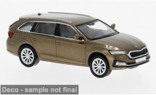Diecast model cars Skoda Octavia Combi IV brown 2019 1/87 PCX87
