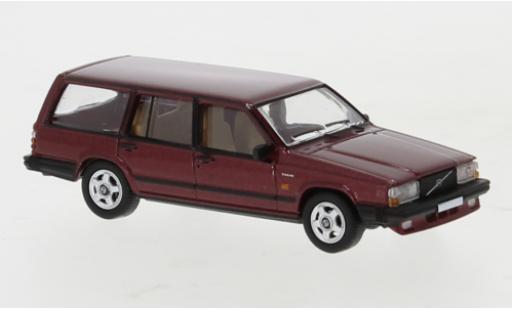 Diecast model cars Volvo 740 Base Estate metallic red 1985 1/87 PCX87