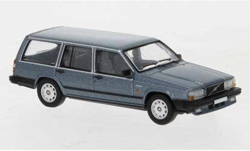 Diecast model cars Volvo 740 Base Estate metallic blue 1985 1/87 PCX87