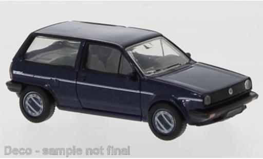 Diecast model cars Volkswagen Polo Fox II blue/Dekor 1985 1/87 PCX87