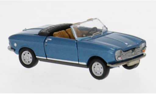 Diecast model cars Peugeot 204 Cabriolet Convertible blue 1967 1/87 Brekina