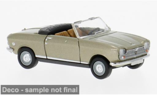 Diecast model cars Peugeot 204 Cabriolet Convertible gold 1967 1/87 Brekina