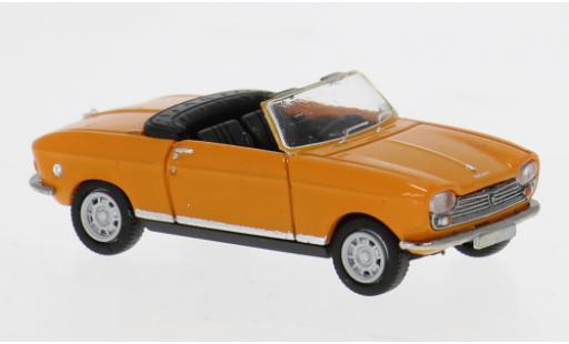 Diecast model cars Peugeot 204 Cabriolet Convertible orange 1967 1/87 Brekina