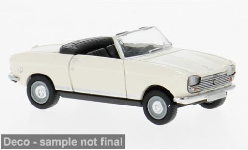 Diecast model cars Peugeot 204 Cabriolet Convertible white 1967 1/87 Brekina