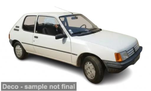 Diecast model cars Peugeot 205 XR white 1985 1/87 Norev