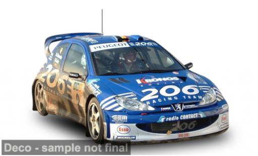 Diecast model cars Peugeot 206 WRC Rally du Condroz 2003 #2 F.Loix/S.Smeets 1/18 Sun Star