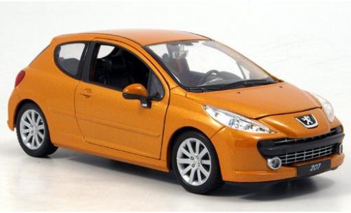 Diecast model cars Peugeot 207 Base orange 1/24 Welly