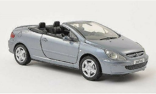 Peugeot 307 CC 1/24 Motormax grey-blue diecast model cars