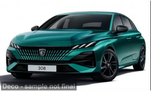 Diecast model cars Peugeot 308 GT Hybrid turquoise 2026 1/43 Norev