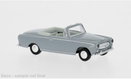 Diecast model cars Peugeot 403 Cabriolet Convertible grey 1956 Drummer 1/87 Brekina