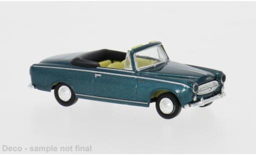 Diecast model cars Peugeot 403 Cabriolet Convertible green 1956 Drummer 1/87 Brekina