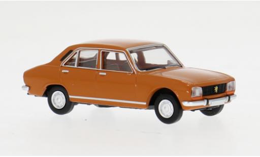 Diecast model cars Peugeot 504 Berline orange 1968 1/87 Brekina