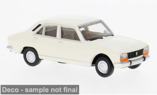 Diecast model cars Peugeot 504 Berline white 1968 1/87 Brekina