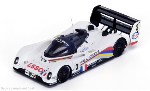 Diecast model cars Peugeot 905 Le Mans Evo 1B 24h 1993 Talbot Sport #3 E.Helary/C.Bouchut 1/43 Spark