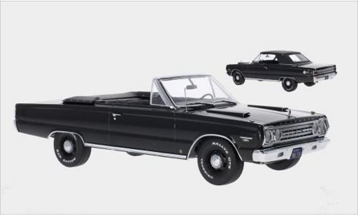 Plymouth Belvedere GTX Convertible 1/18 Greenlight black 1967 diecast model cars