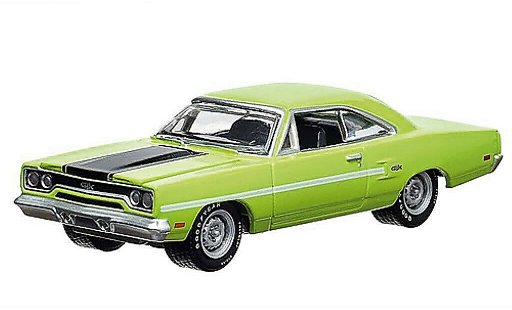 Plymouth GTX 1970 1/64 Greenlight green/matt-black diecast model cars