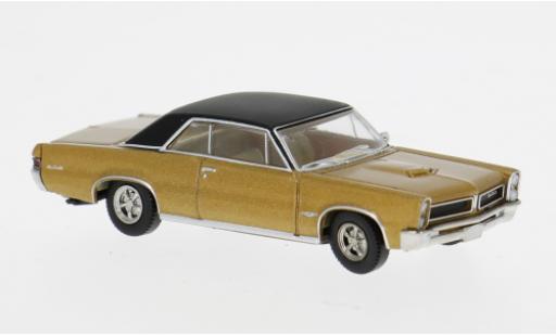 Diecast model cars Pontiac GTO Coupe gold/black 1965 1/87 Brekina