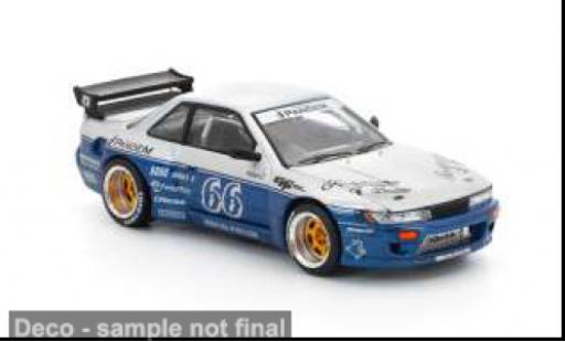 Diecast model cars Nissan Silvia S13 () blue/white 1/64 Pop Race