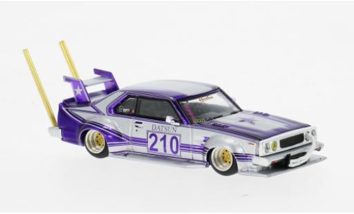 Diecast model cars Nissan Skyline C210 purple/silver 1/64 Pop Race