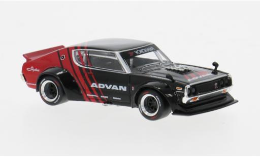 Diecast model cars Nissan Skyline Base GT-R black/red 1/64 Pop Race