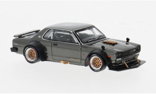 Diecast model cars Nissan Skyline 2000 GT-R V8 Drift (Hakosuka) brown 1/64 Pop Race