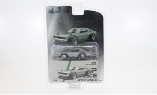Diecast model cars Nissan Skyline 2000 GT-R V8 Drift silver 1/64 Pop Race