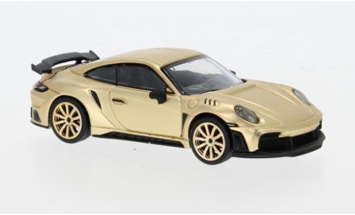 Diecast model cars Porsche 911 S tinger GTR gold 1/64 Pop Race