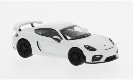 Diecast model cars Porsche 718 GT4 (981) white 2019 1/87 Minichamps