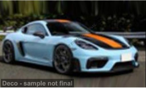 Diecast model cars Porsche 718 GT4 RS blue/orange 1/43 Solido