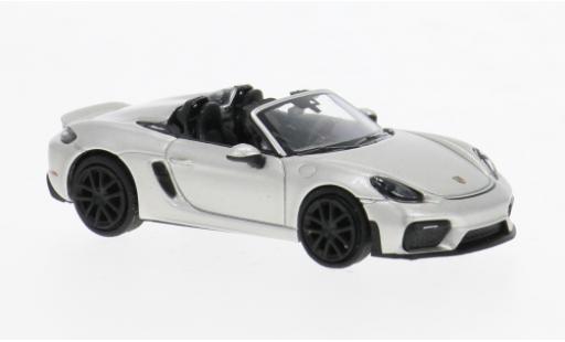 Diecast model cars Porsche 718 Spyder (981) silver 2019 1/87 Minichamps