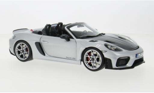 Diecast model cars Porsche 718 Spyder RS silver 1/18 Norev