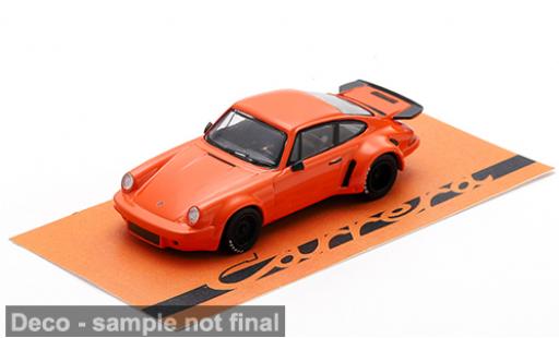 Diecast model cars Porsche 911 RSR 3.0 orange/black 1974 1/64 Spark