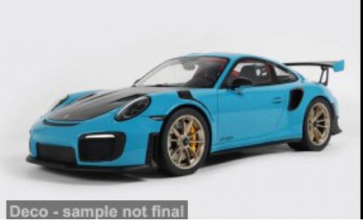 Diecast model cars Porsche 911 GT2 RS (991.2) blue/black 2018 1/12 GT Spirit