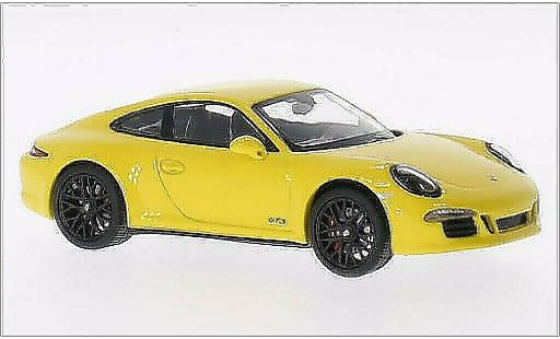 Porsche 911 GTS 1/43 Schuco Carrera yellow 2014 diecast model cars