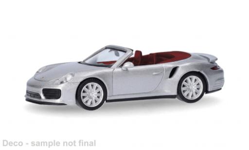 Diecast model cars Porsche 911 Turbo silver 1/87 Herpa
