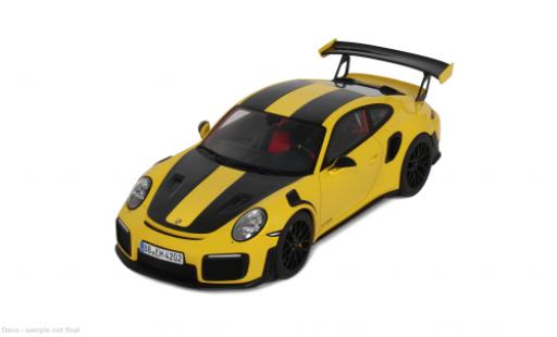 Diecast model cars Porsche 911 GTS (992.1) 2 RS yellow/black 2017 1/18 GT Spirit