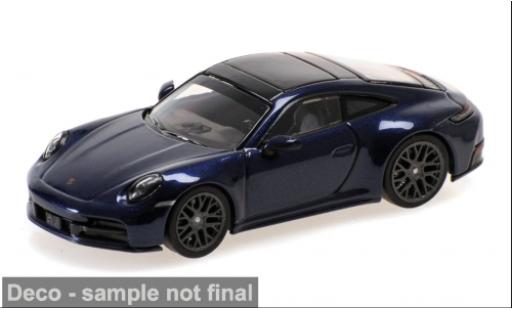 Diecast model cars Porsche 911 Carrera (992.2) blue 2025 1/64 Minichamps
