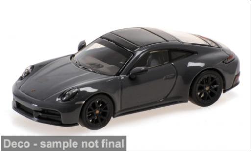 Diecast model cars Porsche 911 Carrera (992.2) grey 2025 1/64 Minichamps