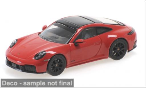Diecast model cars Porsche 911 GTS (992.2) Carrera red 2025 1/64 Minichamps