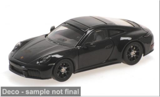 Diecast model cars Porsche 911 GTS (992.2) Carrera black 2025 1/64 Minichamps